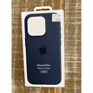 GENUINE Apple Silicone Case w/ Magsafe iPhone 15 Pro - Blue